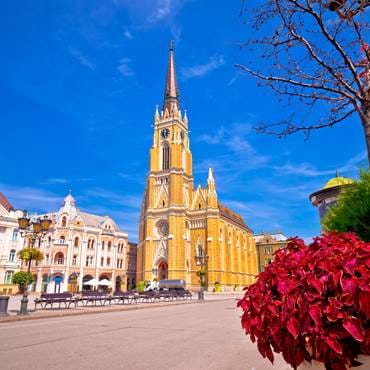 Freedom square catholic cathedral, Serbia