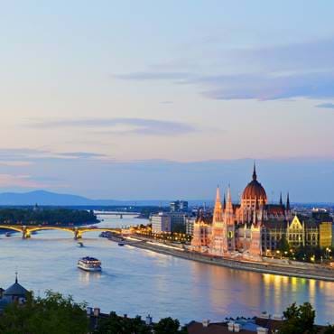 Hungarian Parliament building and Danube